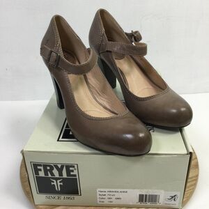 FRYE Women's Leather Upper Miranda Ankle Mary Jane Heel in Gray Size 10M